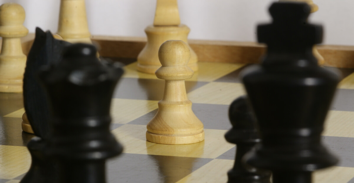 Pawn on chessboard